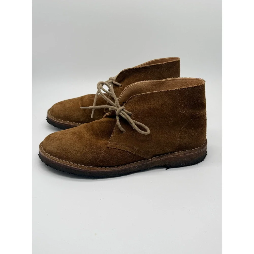 Todd Snyder Nomad Suede Chukka Boots Mens 8 Brown Crepe Sole Made in Italy